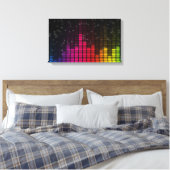 Equalizer Disco Lights Music Volume Canvas Afdruk (Insitu (Slaapkamer))