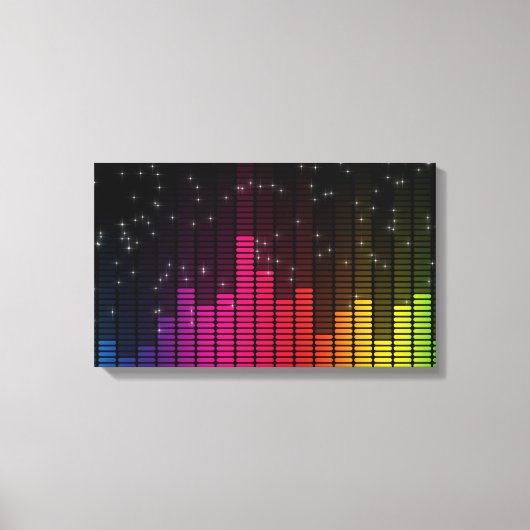 Equalizer Disco Lights Music Volume Canvas Afdruk (Voorkant)