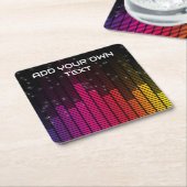 Equalizer Disco Lights Music Volume Custom Text Kartonnen Onderzetters (Schuin)