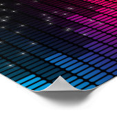 Equalizer Disco Lights Music Volume Poster (Hoek)