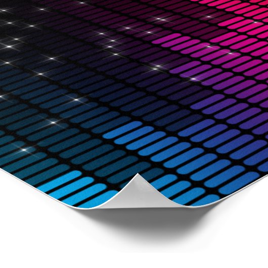 Equalizer Disco Lights Music Volume Poster (Hoek)