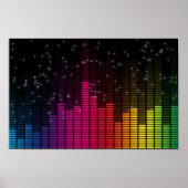 Equalizer Disco Lights Music Volume Poster (Voorkant)