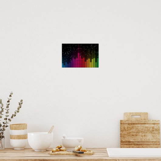 Equalizer Disco Lights Music Volume Poster (Keuken)