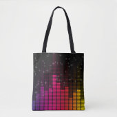 Equalizer Disco verlicht Music Volume Crossbody Ba Tote Bag (Voorkant)