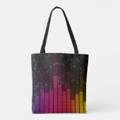 Equalizer Disco verlicht Music Volume Crossbody Ba Tote Bag (Achterkant)