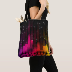 Equalizer Disco verlicht Music Volume Crossbody Ba Tote Bag