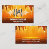 Equalizer Licht Achtergrond | Mixer | Geluid Visitekaartje (Voorkant / Achterkant)