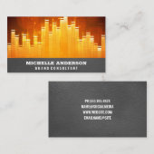 Equalizer lichte achtergrond | Lederen achtergrond Visitekaartje (Voorkant / Achterkant)