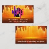 Equalizer lichte achtergrond | Vinyl platenmuziek Visitekaartje (Voorkant / Achterkant)