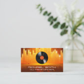 Equalizer lichte achtergrond | vinylplaat visitekaartje (Staand voorkant)