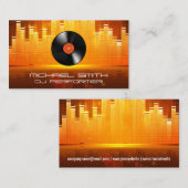 Equalizer lichte achtergrond | vinylplaat visitekaartje (Voorkant / Achterkant)