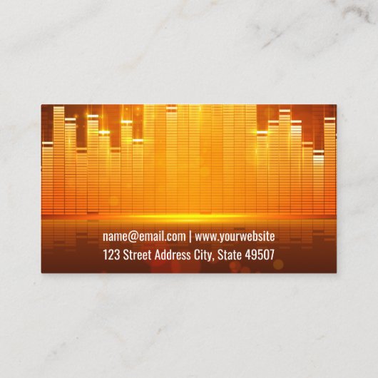 Equalizer Light Background | Mixer | Sound Visitekaartje (Achterkant)