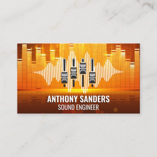 Equalizer Light Background | Mixer | Sound Visitekaartje (Voorkant)