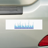 Equalizer muziek bumpersticker (Op auto)