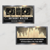 Equalizer | PLATENSPELER | Muziekgeluidsnotities Visitekaartje (Voorkant / Achterkant)