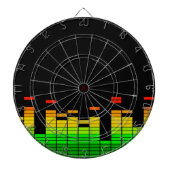 Equalizer Vibes from the Beat of DJ Music Black Dartbord (Voorkant)
