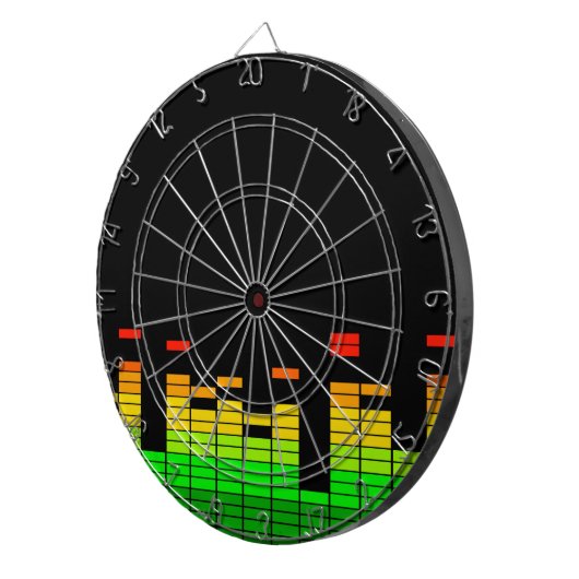 Equalizer Vibes from the Beat of DJ Music Black Dartbord (Voorkant Rechts)