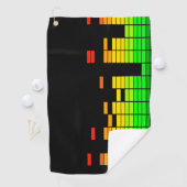Equalizer Vibes from the Beat of DJ Music Black Golfhanddoek (Insitu)