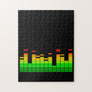 Equalizer Vibes from the Beat of DJ Music Black Legpuzzel