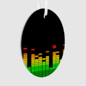 Equalizer Vibes from the Beat of DJ Music Black Ornament (voorkant)