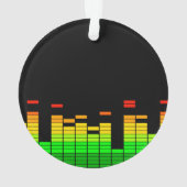 Equalizer Vibes from the Beat of DJ Music Black Ornament (achterkant)