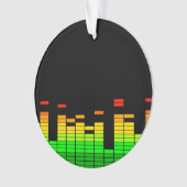 Equalizer Vibes from the Beat of DJ Music Black Ornament (voorkant)