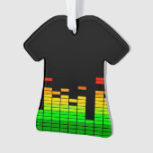 Equalizer Vibes from the Beat of DJ Music Black Ornament (voorkant)
