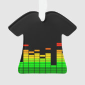 Equalizer Vibes from the Beat of DJ Music Black Ornament (voorkant)