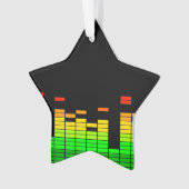 Equalizer Vibes from the Beat of DJ Music Black Ornament (voorkant)