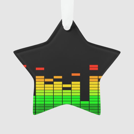 Equalizer Vibes from the Beat of DJ Music Black Ornament (voorkant)