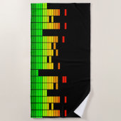 Equalizer Vibes from the Beat of DJ Music Black Strandlaken (Voorkant)