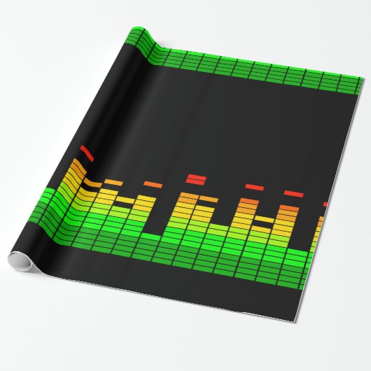 Equalizer Vibes from the Beat of DJ Music decor Cadeaupapier (Uitgerold)