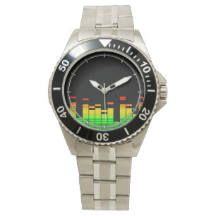 Equalizer Vibes from the Beat of DJ Music decor Horloge