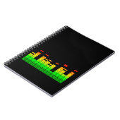 Equalizer Vibes from the Beat of DJ Music decor Notitieboek (Linkerzijde)