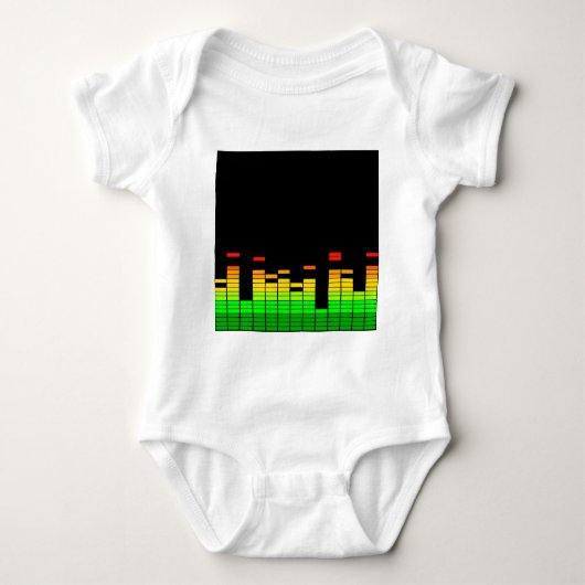 Equalizer Vibes from the Beat of DJ Music decor Romper (Voorkant)