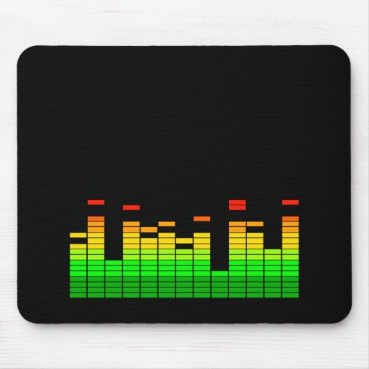 Equalizer Vibes from the Beat of DJ Music Graphic Muismat (Voorkant)