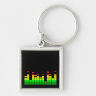 Equalizer Vibes from the Beat of DJ Music Graphic Sleutelhanger