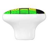 Equalizer Vibes from the Beat of DJ Music Keramische Knop (Zijkant)