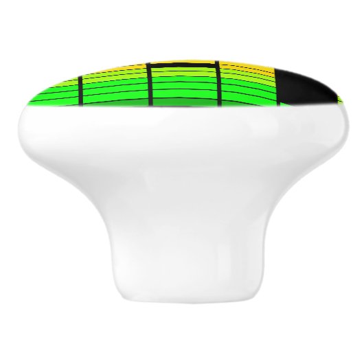 Equalizer Vibes from the Beat of DJ Music Keramische Knop (Zijkant)