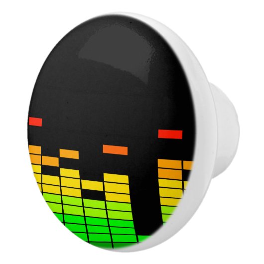 Equalizer Vibes from the Beat of DJ Music Keramische Knop (Rechts)