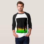 Equalizer Vibes from the Beat of DJ Music T-shirt (Voorkant volledig)