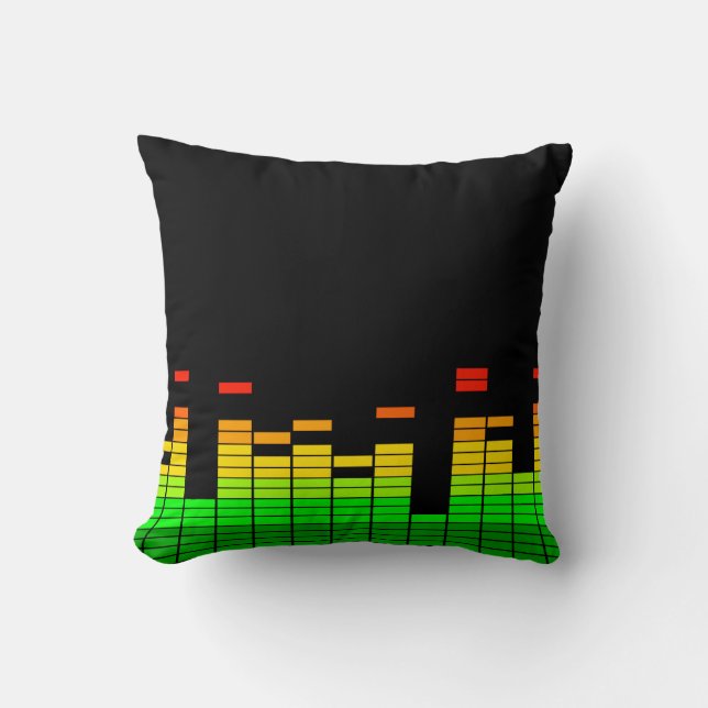 Equalizer Vibes van het ritme van DJ-muziekdecorat Kussen (Voorkant)
