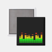 Equalizer Vibes van het ritme van DJ-muziekdecorat Magneet (Voorkant / Achterkant)