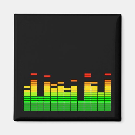 Equalizer Vibes van het ritme van DJ-muziekdecorat Magneet (Voorkant)
