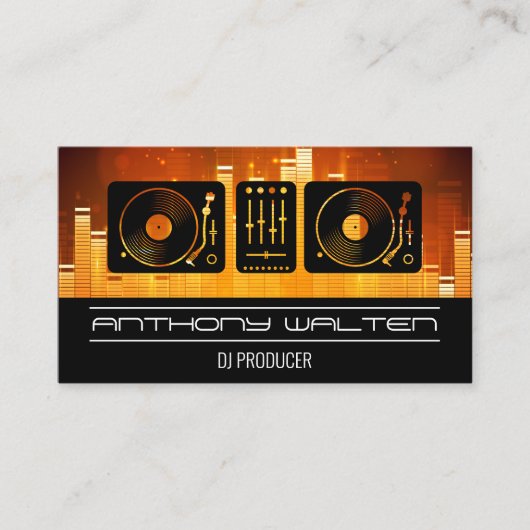 equalizer voor lichte geluidsbalk | Platenspeler Visitekaartje (Voorkant)