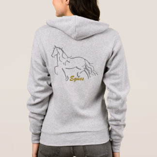 Equant Friesian Horse Zippered Sweatshirt