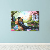 "Equations in Bloom" – A Digital Portrait Canvas Afdruk (Insitu (Houten vloer))