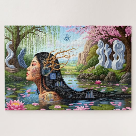 "Equations in Bloom" – A Digital Portrait Legpuzzel (Horizontaal)