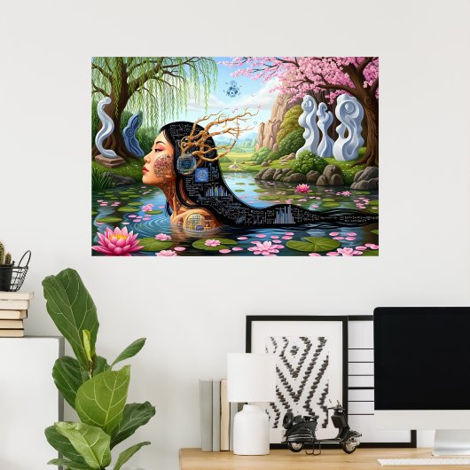 "Equations in Bloom" – A Digital Portrait Poster (Thuiskantoor)