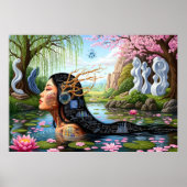 "Equations in Bloom" – A Digital Portrait Poster (Voorkant)